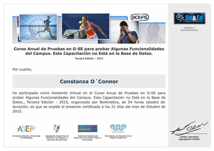 Certificado Final de Asistencia