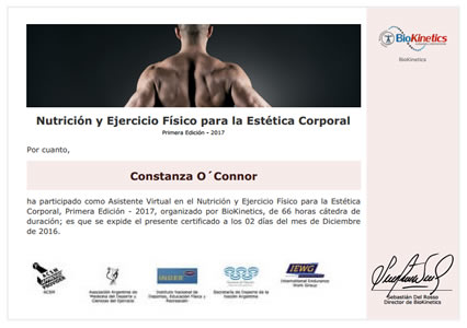 Certificado de Nutrición y Ejercicio Físico para la Estética Corporal