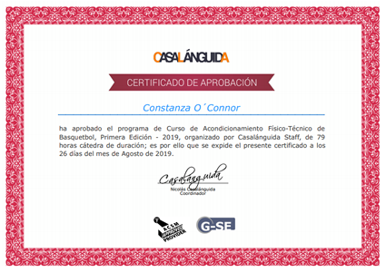 Certificado Final de Aprobación