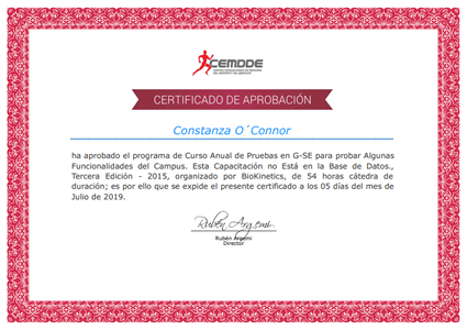 Certificado Final de Aprobación