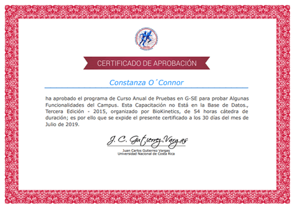 Certificado Final de Aprobación