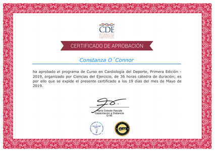 Certificado Final de Aprobación