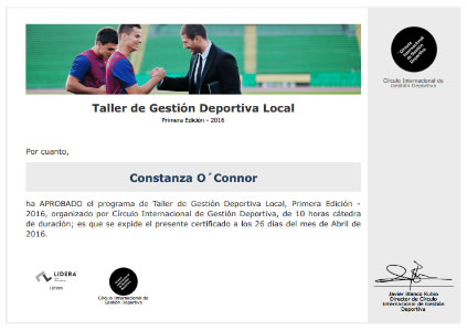 Certificado Final de Asistencia