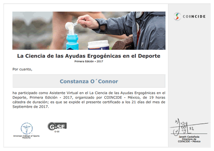 Certificado Final de Asistencia