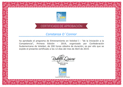 Certificado Final de Aprobación