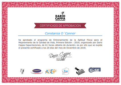Certificado Final de Aprobación