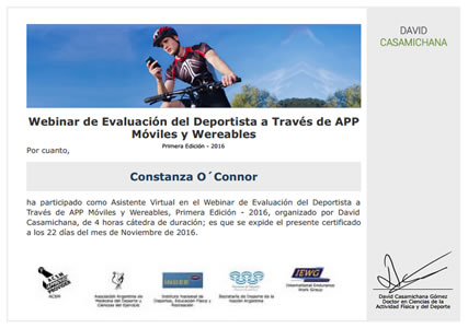 Certificado de Evaluación del Deportista a Través de APP