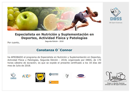 Certificado de Suplementación en Deportes