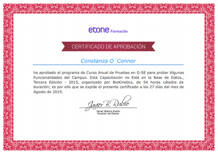 Certificado Final de Aprobación