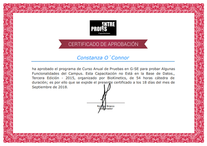 Certificado Final de Aprobación