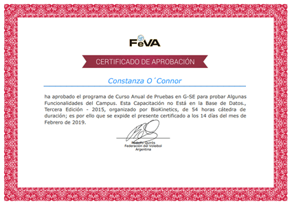 Certificado Final de Aprobación