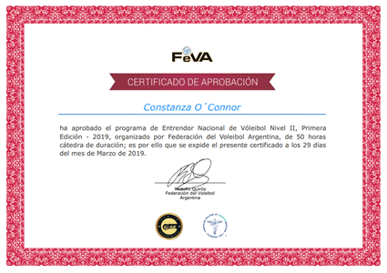 Certificado Final de Aprobación