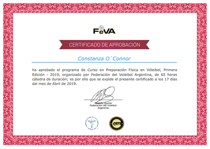 Certificado Final de Aprobación
