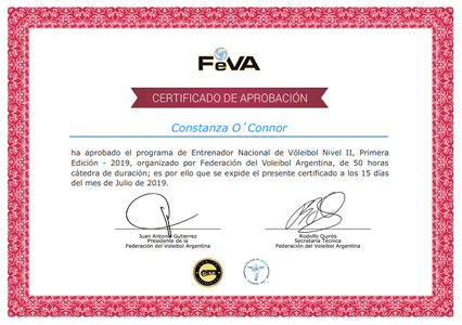 Certificado Final de Aprobación