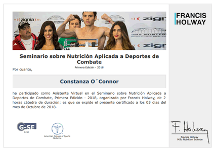 Certificado Final de Asistencia