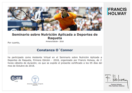 Certificado Final de Asistencia
