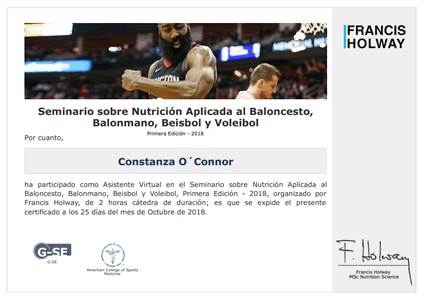 Certificado Final de Asistencia