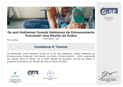 Certificado Final de Asistencia