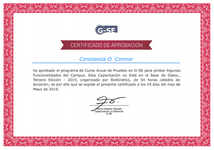 Certificado Final de Aprobación
