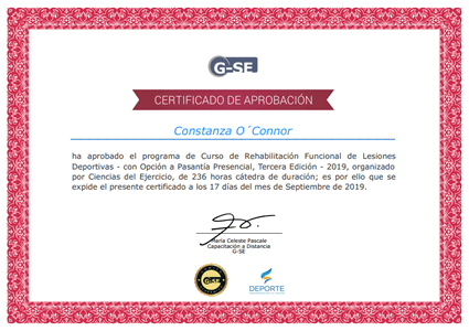 Certificado Final de Aprobación