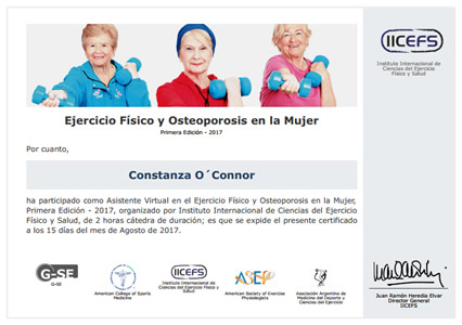 Ejercicio Físico y Osteoporosis en la Mujer