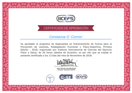 Certificado Final de Aprobación