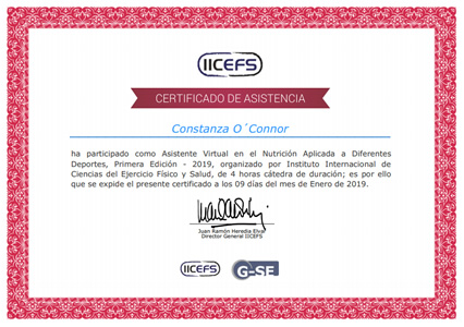 Certificado Final de Asistencia