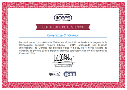 Certificado Final de Asistencia