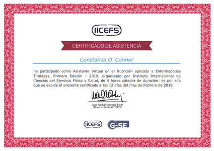 Certificado Final de Asistencia