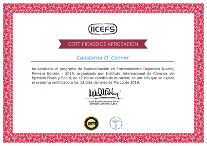 Certificado Final de Aprobación