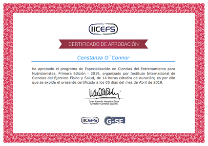 Certificado Final de Aprobación
