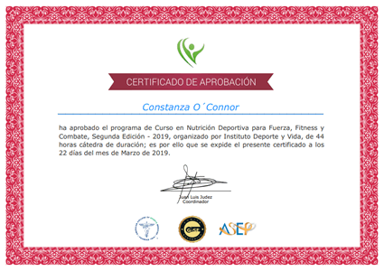 Certificado Final de Aprobación