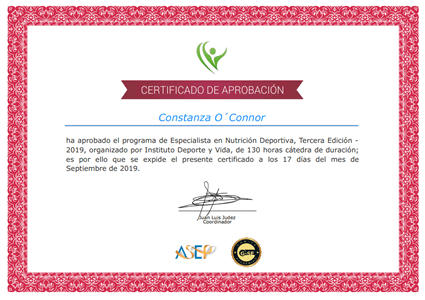 Certificado Final de Aprobación