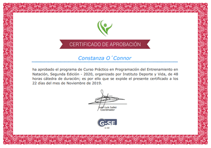 Certificado Final de Aprobación