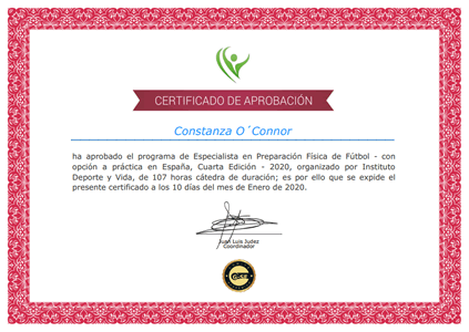 Certificado Final de Aprobación