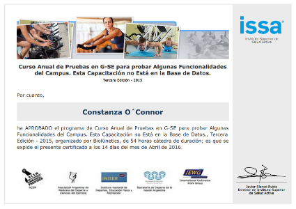 Certificado Final de Asistencia
