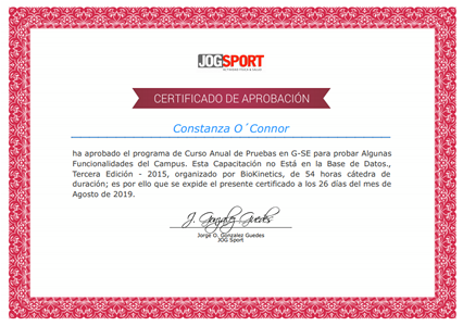 Certificado Final de Aprobación