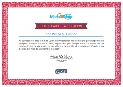 Certificado Final de Aprobación