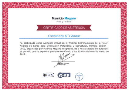 Certificado Final de Asistencia