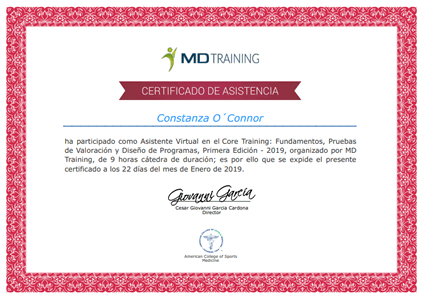 Certificado Final de Asistencia