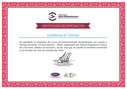 Certificado Final de Aprobación