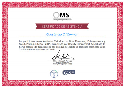Certificado Final de Asistencia
