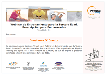 Certificado Final de Asistencia