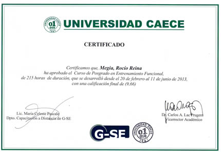 Certificado de Prevención de Lesiones Deportivas