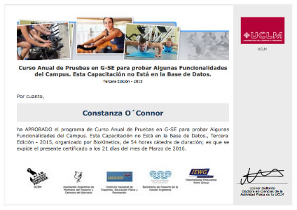 Certificado Final de Asistencia