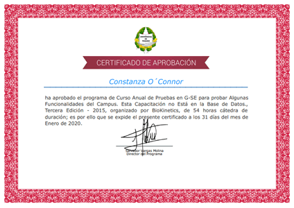 Certificado Final de Aprobación