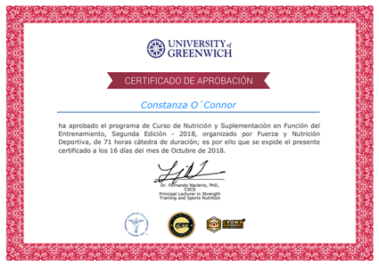 Curso de Actualización sobre el Uso de los Suplementos Naturales para Optimizar el Rendimiento Deportivo