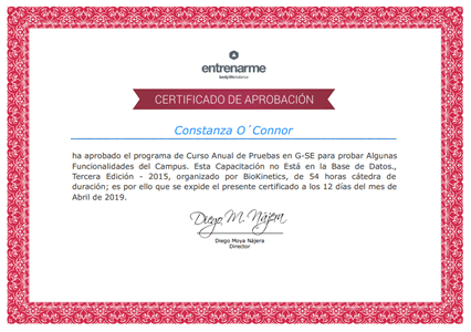 Certificado Final de Aprobación