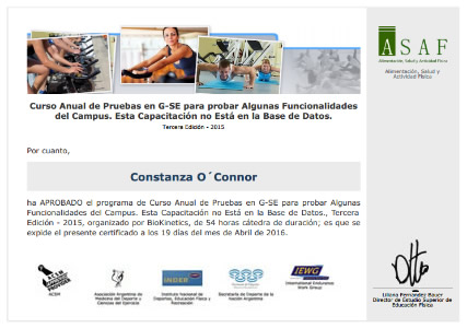 Certificado Final de Asistencia