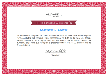 Certificado Final de Aprobación